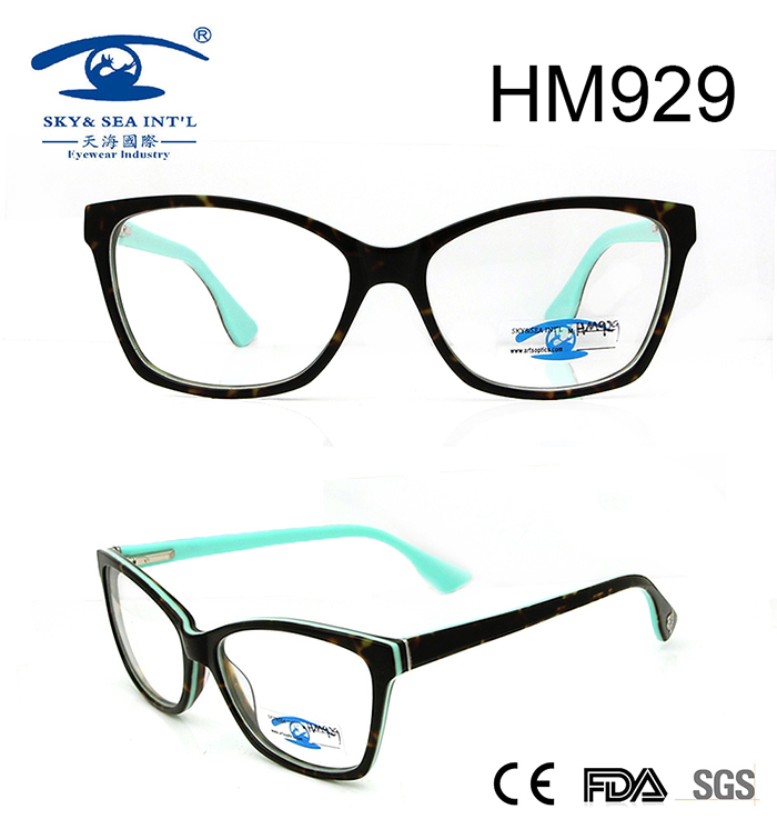 2017 Newest Double Color Acetate Optical Eyewear Eyeglasses (HM929)