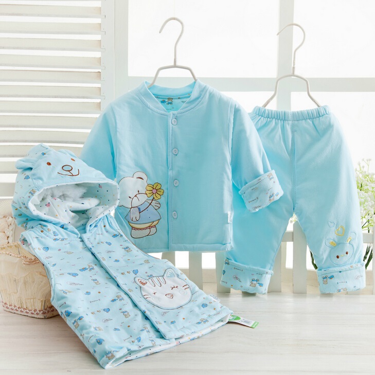 3PCS Baby Cotton Suit for Winter