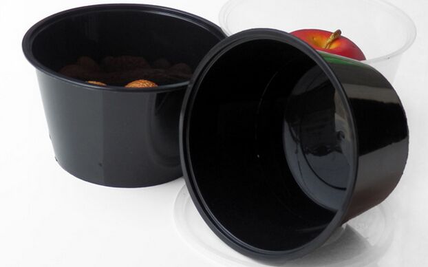 Black Color Plastic Disposable Food Packaging Container