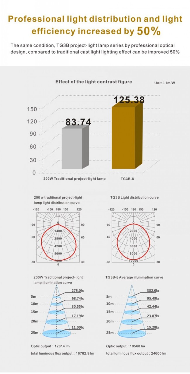 103.55USD/PCS Philips 3030 LED Flood Light Outdoor Stadium LED Lights 200W