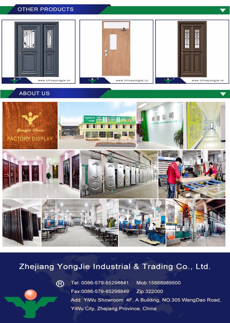 Security and Hot Sale China Steel Door and Door Frame