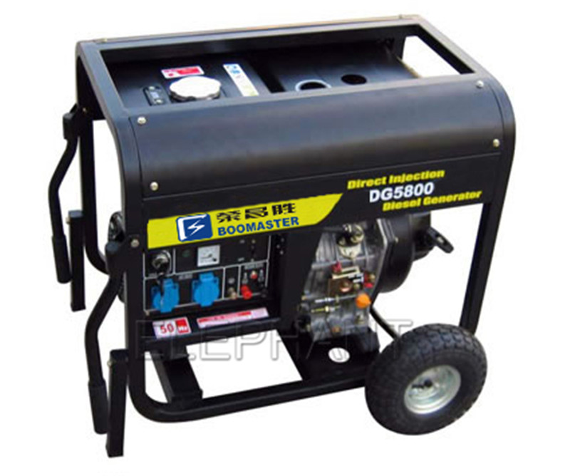 6.0kw Air Cooled Portable Diesel Generator with Handle and Wheels