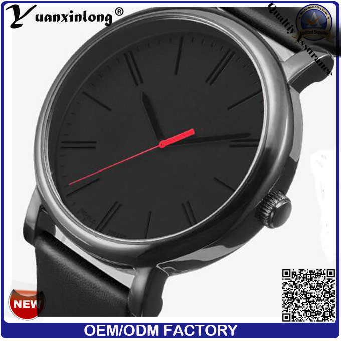 Yxl-740 Black Mens Watches Guangzhou Wrist Watch Mens Brown Leather Watch