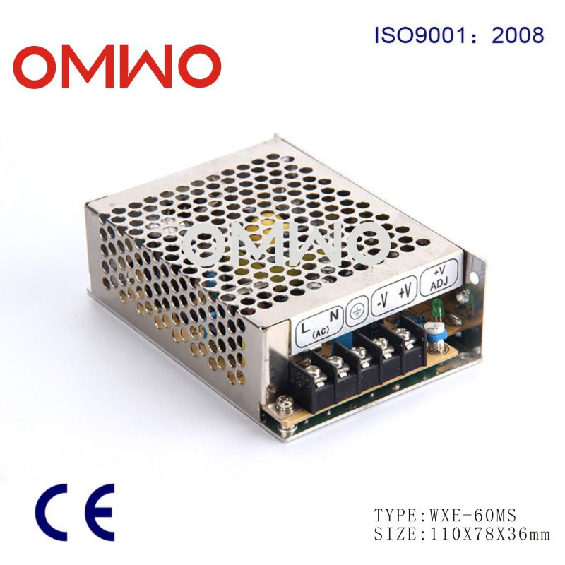 Wxe-60ms-12 Mini Size 60W DC 12V 5A Switching Power Supply for LED Strip Light, Input 110/220V AC