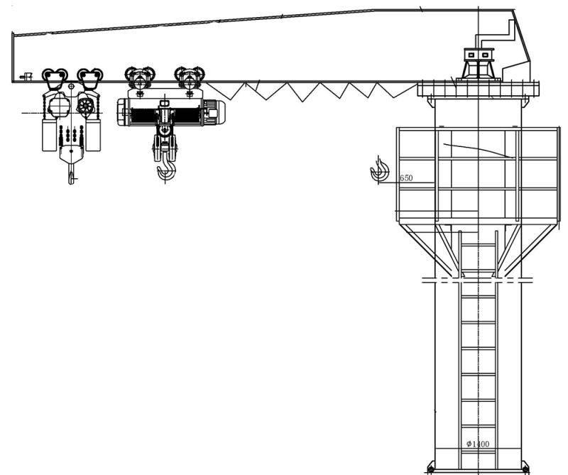 Industry Application Bz Type Pillar Mounted Jib Crane