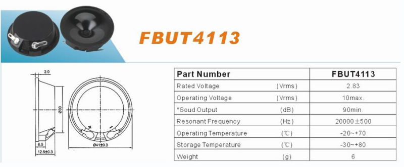 High Quality Piezo Buzzer in Acoustic Components