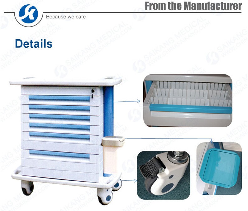 Skr032 High Quality Hospital Luxury Meical Medicine Trolley/Cart