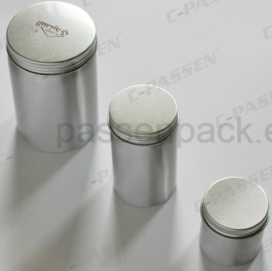 Food Grade Aluminum Tea Tin Can with Screw Lid (PPC-AC-056)