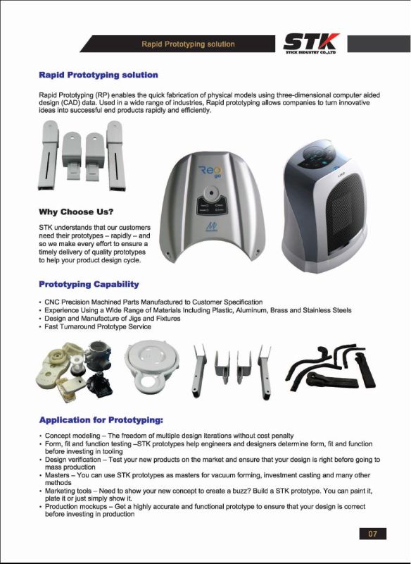 SLA, SLS, CNC Rapid Prototype for Auto Parts (STK-P-018)