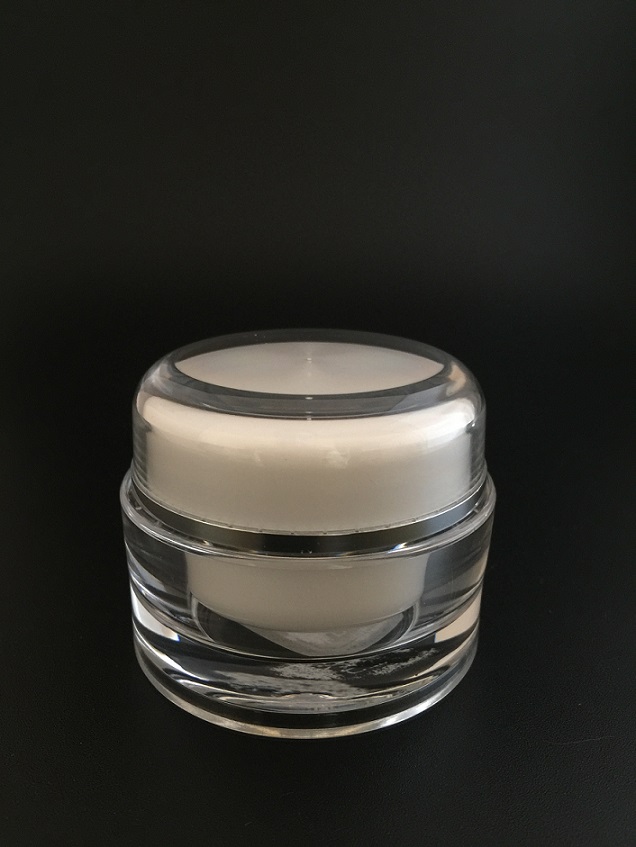 Round Acrylic Cream Bottles for Cosmetic Packaging