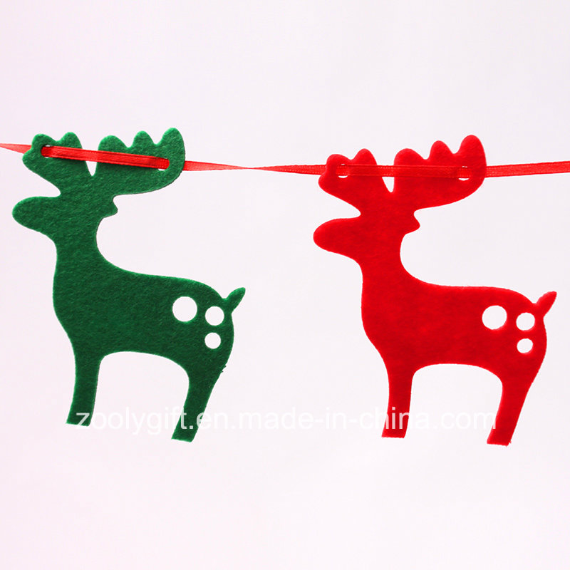 Reindeer Hanging Felt Decorations / Felt Xmas Tree Hanging Ornament