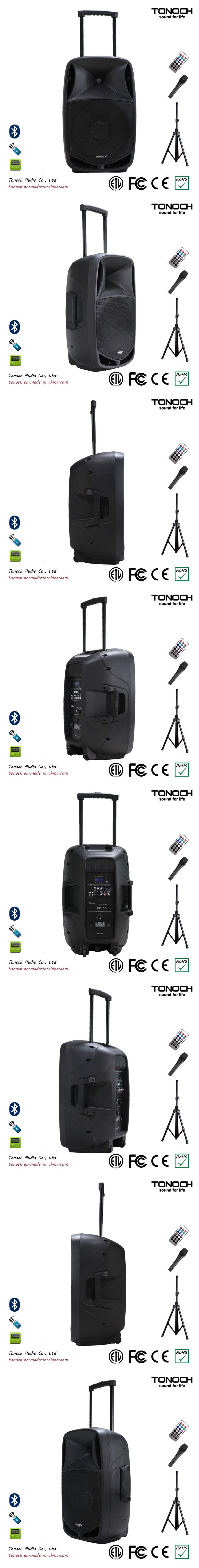 Good Quality 15 Inches Plastic Trolley PRO Audio with Battery