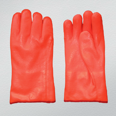 Fluorescent Orange PVC Work Glove (5123)