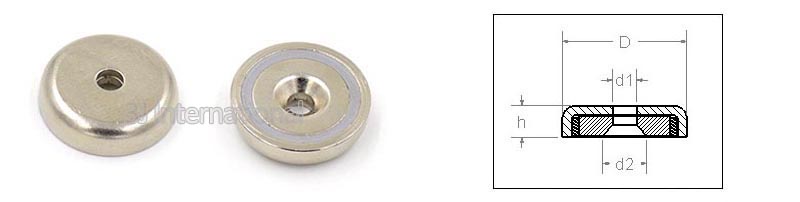 Strong Neodymium Pot Magnets for Ceiling