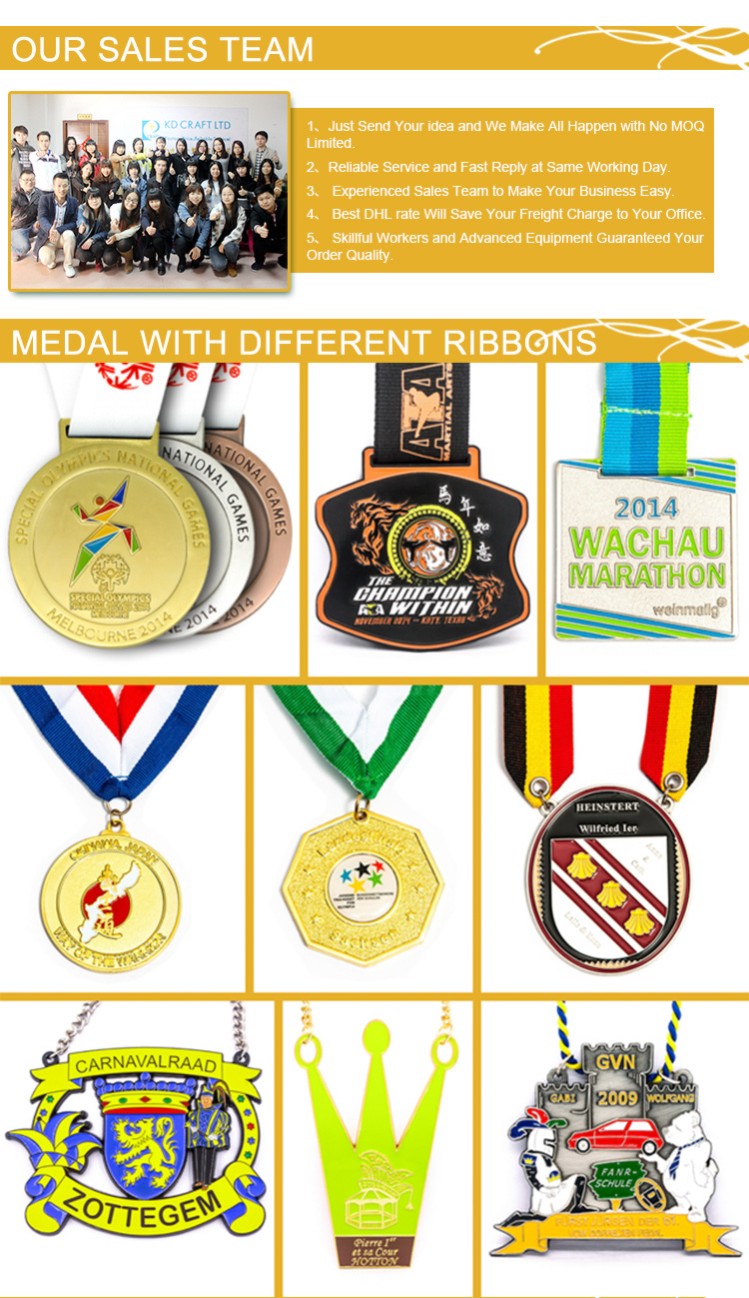 Customized Ancient Copper Pressure Stamping 3D Marathon Medal with Good Quality