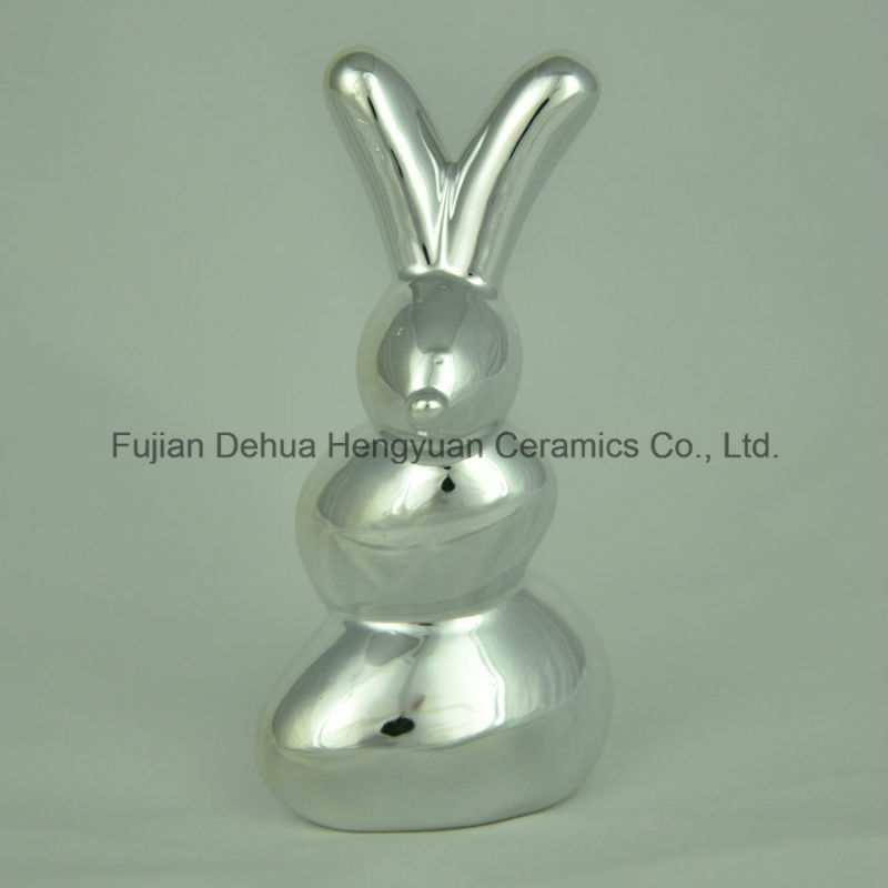 Ceramic Figurine Easter Gift Porcelain Sculpture Gift Home Decor Rabbit Shape