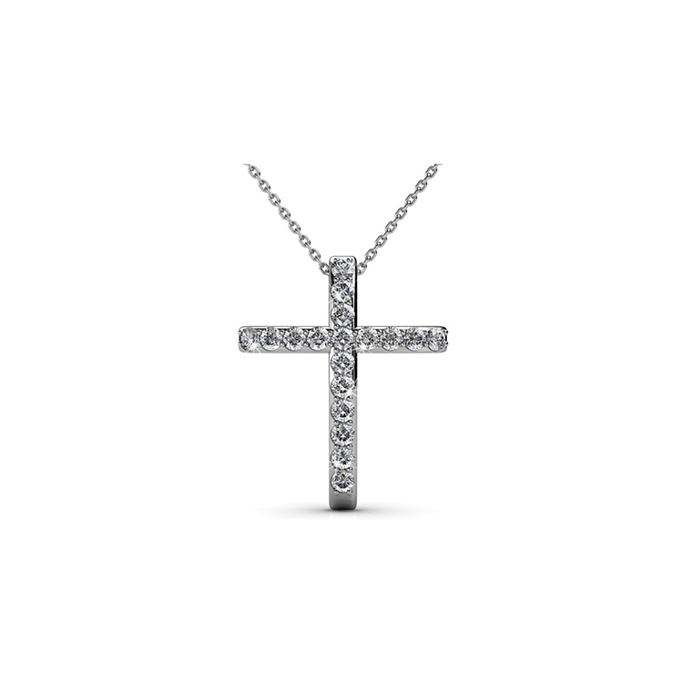 Destiny Jewellery Crystal From Swarovski Traverse Cross Pendant & Necklace