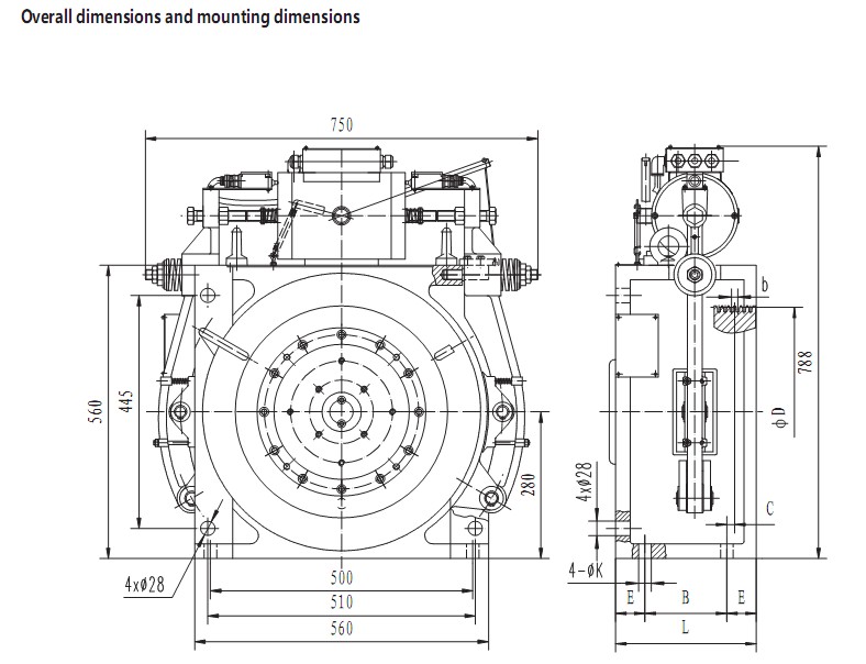 Gearless Traction Machine for Elevator / Lift (WWTY Series)