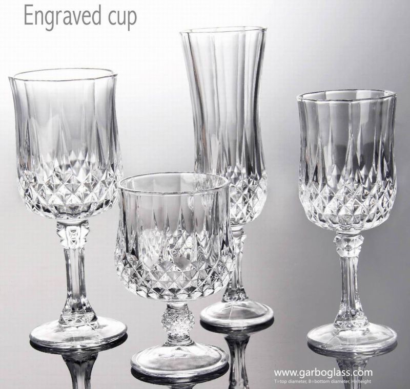 Classical Pressed Red Wine Glass Goblet (GB040208ZS)