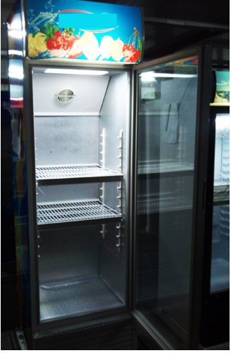 Fan Cooling Commercial Upright Refrigerator Showcase