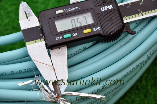 High Speed 600MHz CAT6A STP LAN Cable for 10g Network