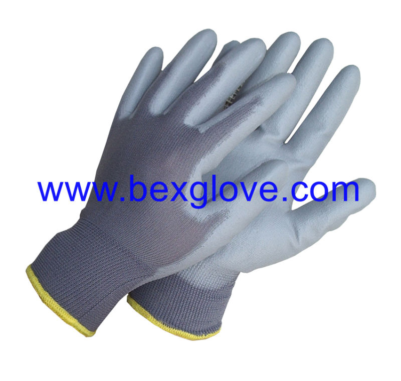 13 Gauge Polyester Liner, PU Coated Glove