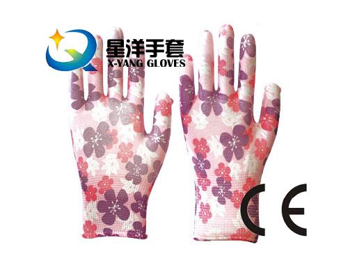 Garden Gloves, Polyester Shell Nitrile Coated, Safety Work Gloves with Ce, En388 (N6051)