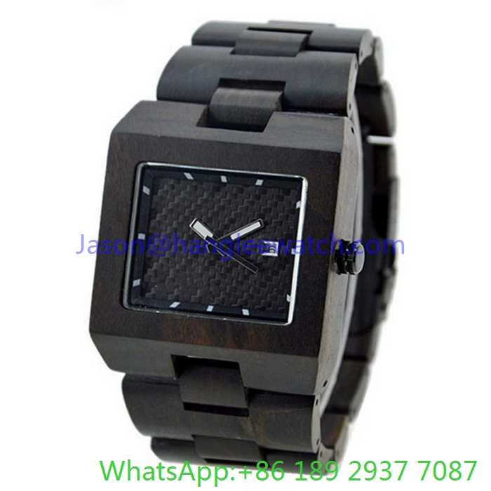 Fashion Square Wood Watch and Wooden Band for Man (Ja-150110)