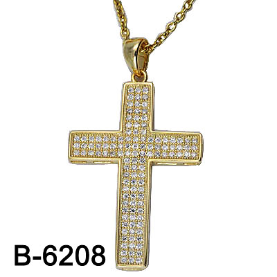 Newest Design 925 Sterling Silver Micro Setting Cross Pendant.