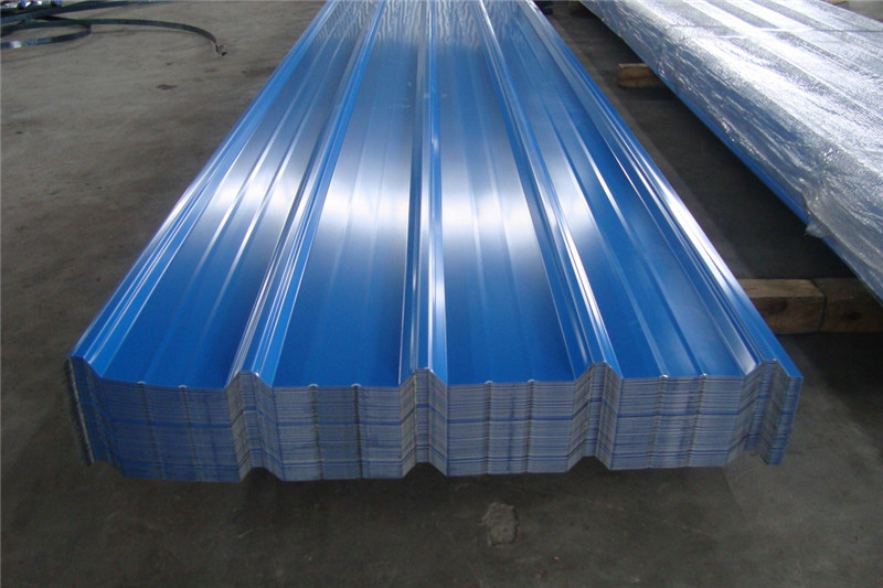 Light Blue Color Coated Trapezoidal Steel Sheet Plate