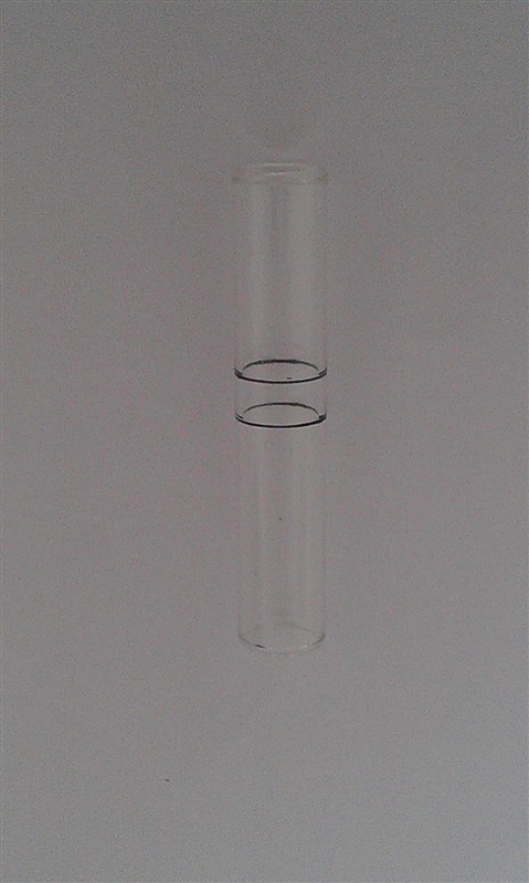 Glass Tube with Print Black Circle