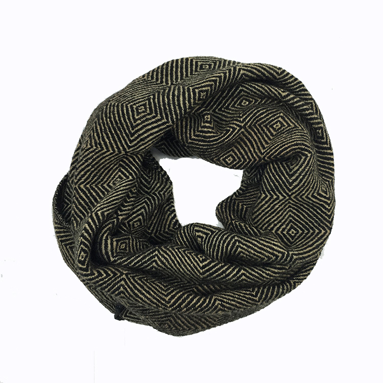 Unisex Winter Diamond Printing Heavy Knitted Loop Snood (SK179)