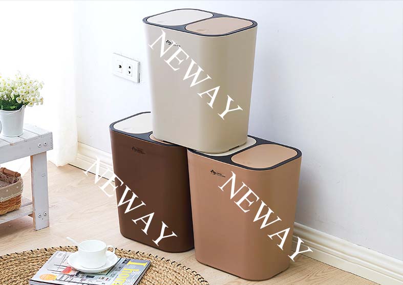 New Style Double Lids Plastic Waste Bins