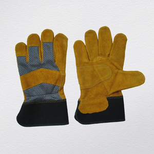 Cow Split Leather Mesh Back Work Glove-3087