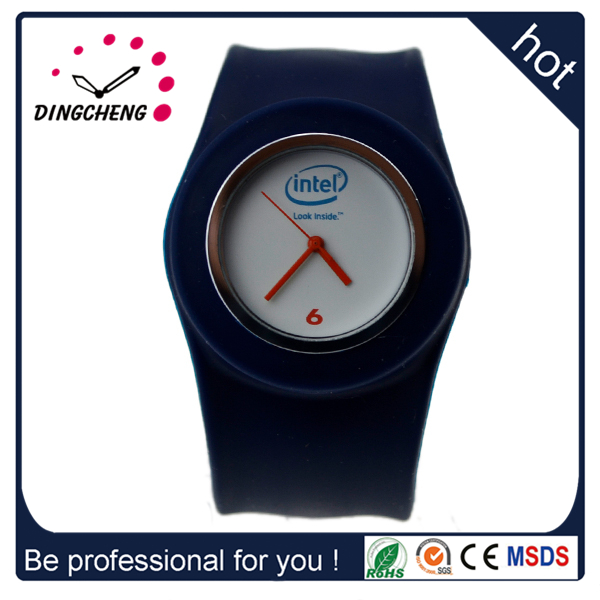 Promotion Sport Wrist Rubber Silicone Slap Fashion Watch Merry Christmass Gift (DC-104)