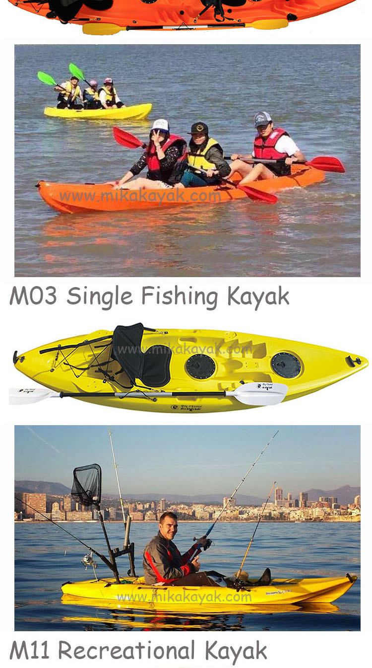 Cheap Plastic Fishing Kayak Sit on & Sit in Canoe Boat Wholesale