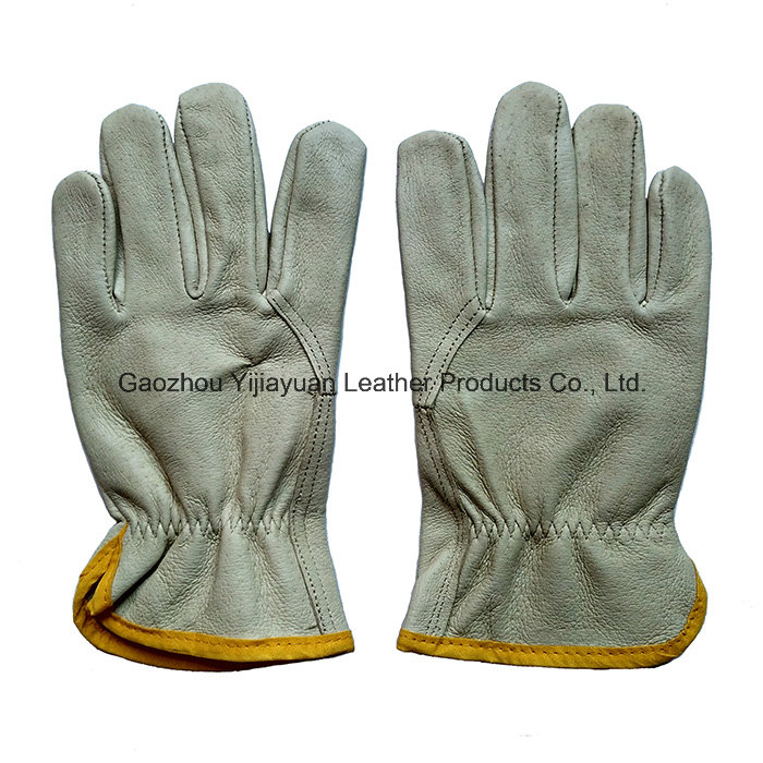 Pig Grain Leather Working Safety Drivers Gloves for Driving