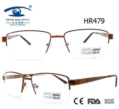 Newest Style Half Frame Metal Glasses Spectacle Frame (HR479)