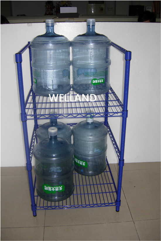 Adjustable Epoxy Coated Metal Water Bottle Display Rack