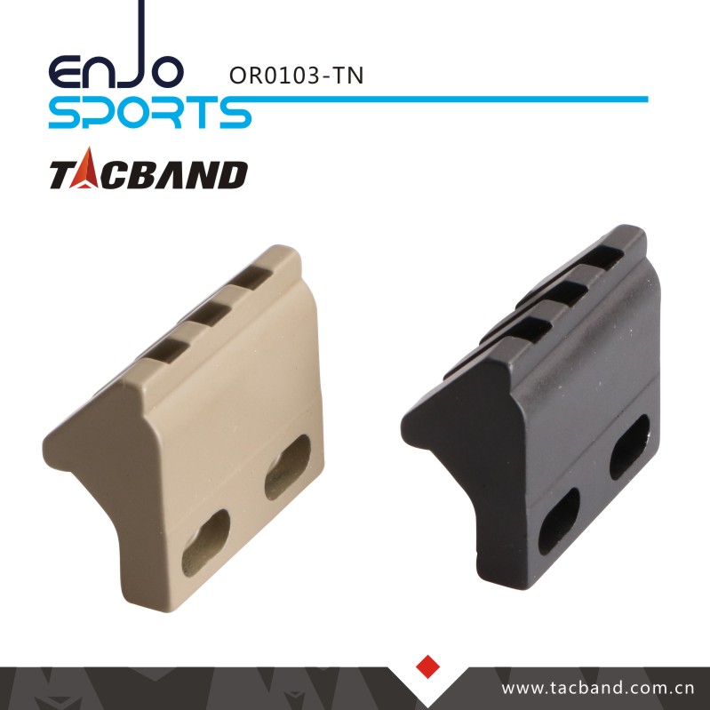 Tacband Keymod 45 Degree Offset Picatinny Rail Flashlight/Accessory Mount (3 slot/1.5 inch) Tan