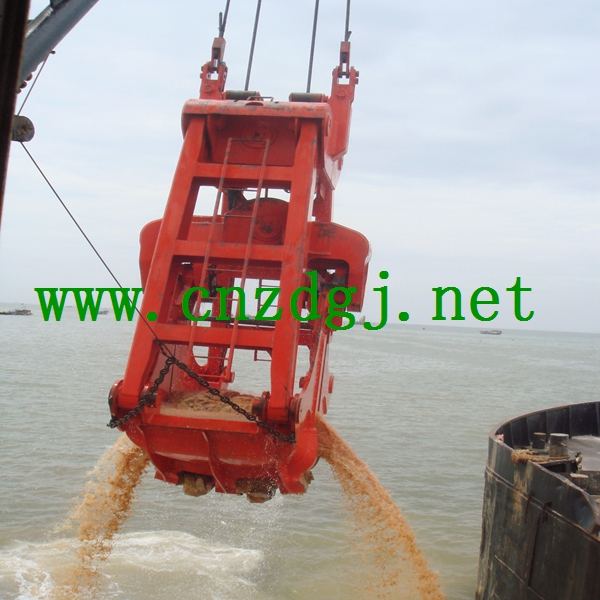 Bridge Construction Grab Under Water Clear Stone for Piling Work