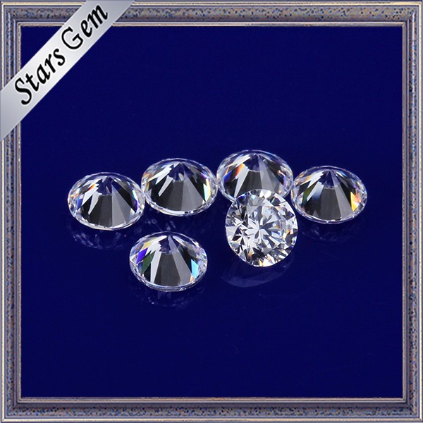 Wonderful Star Cut White Color 3mm Round CZ Stones Cubic Zirconia for Jewelry Making