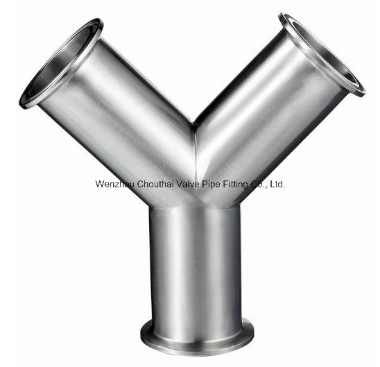 Sanitary Stainless Steel Mirror Polishing Y-Type Tee Pipe Fittings