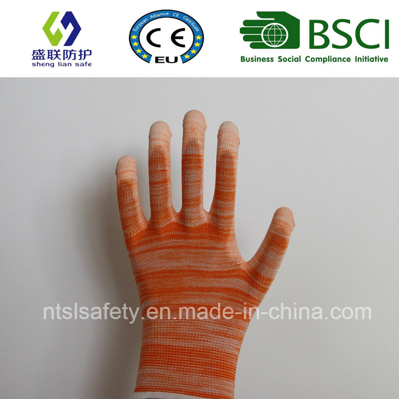 Orange PU Coated Work Safety Glove (SL-PU201O)