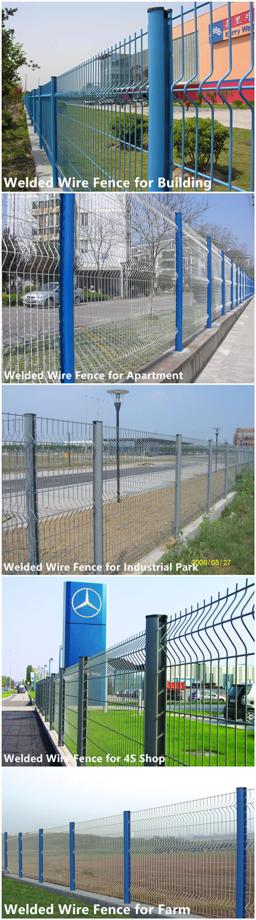 Easily Assembled China Wholesale Metal Steel Wire Mesh Fence (WWMF)