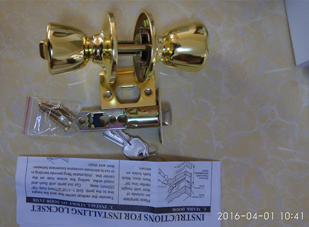 Brass Knob Lock, Door Lock, Indoor Lock Al-Sg6076SA