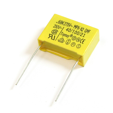 2016 Hot Sale Yellow 1.0UF 275VAC X2 Metallized Polypropylene Film Capacitor Tmcf18-2