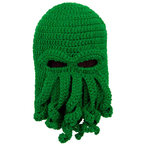 Unique Octopus Mask Hand Made Knitting Knitted Winter Hat