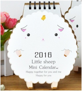 Wholesale Cute Desktop Calendar, Decoration Sheep Modelling Calendar