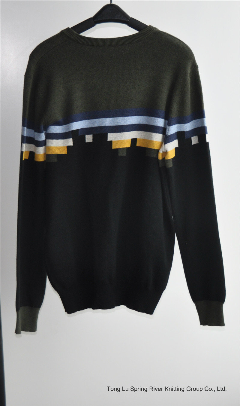 Long Sleeve Patterned Knitted Men Sweaters